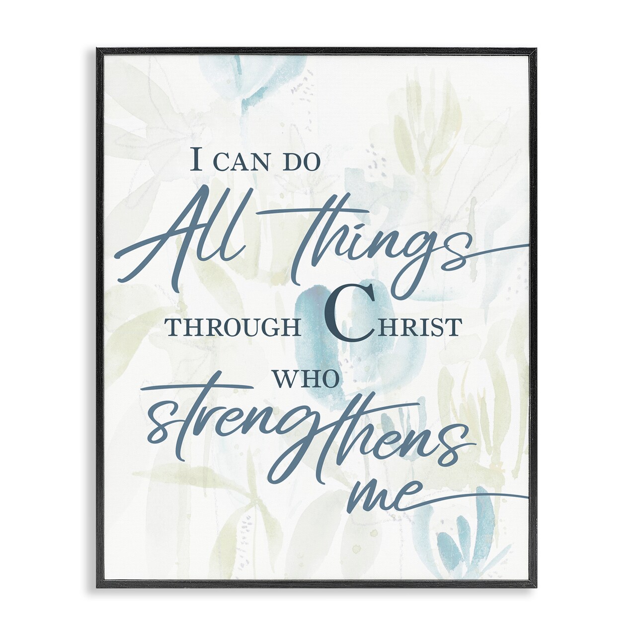Stupell Industries All Things Through Christ Framed Giclee, design by Krinlox